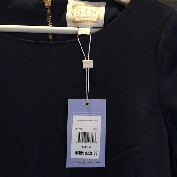 Sail to Sable 'ready in ruffles' dress, Navy, 2 - Picture 3 of 5